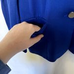 Banana Republic royal blue blazer women's size 2 pockets rayon nylon jacket Photo 4