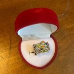 Multi Color Stone Ring Elegant 925 Sterling Silver Purple Photo 1