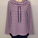 Denim & Co NWOT Active waffle knit striped cowl neck tunic top M Photo 0