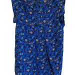 Anthropologie Pleione Bailey Double Pleat Blouse Cornflower Blue Ditsy Floral - XS EUC Photo 5