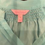Lilly Pulitzer  100% Silk Elsa Poolside Blue Shirt Photo 2