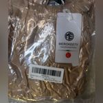 Sweater Womens XL Beige Crop Top Crewneck Cropped Batwing Sleeve Ribbed Tops D1 Photo 2