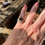 Russian Shungite Solid Sterling Silver Israeli Style Ring Size 7 Photo 2