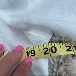 Tweeds Linen White Eyelet Blouse Top Sz Medium Boho Coastal Grandma Photo 13