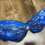 Catalina Vtg  Bikini Top Sz 12 Aztec Egyptian Print Blue Gold Underwire Photo 6