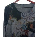 Chico's  Boho Floral Paisley Tunic Shirt High Low Hem Back Button Top Large Y2K Photo 1