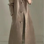 Wallen Tailor Co. Suede Trench Coat Tan Size M Photo 0