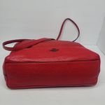 Coach Red Nylon Leather Zip Top Shoulder Tote Bag Purse F57903 Photo 6