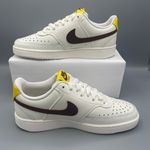 Nike Chic and Comfortable:  Women's Court Vision Low - Sail/Yellow/Brown Size 8.5 Photo 9