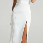 Showpo White Square Neck Midi Dress Photo 0