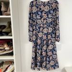 Eliza J Blue Pink Floral Long Sleeve Midi Dress Womens 6 Prairie Cottage Core Photo 7