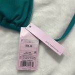 Wild Fable New Women’s Triangle String Bikini Top Teal Green Ribbed Size Small Photo 5