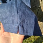 JAMAICA BAY Navy Cropped Linen Pants XL Blue Photo 4