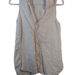 Bella Dahl  Light Pink Linen Sleeveless Top Split Back Size M Photo 0
