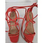 Topshop  Womens Nashville Noge Strappy Sandals Coral Size 7.5 Leather Insole Photo 10