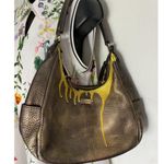 Cole Haan Leather Crossbody Brown Gold Customized Photo 9