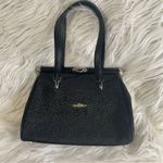 Mystique Collection Genuine Stingray Skin Black
Leather Handbag Vintage Purse Black Photo 2