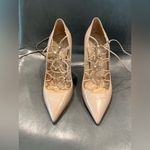 Valentino Garavani  EU 39 Rockstud Laceup Heels, Nude/Tan Photo 0