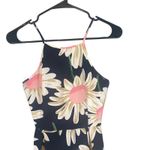 Day & Night  Navy Blue Floral Sleeveless Cocktail Mini Dress Women Sz M Photo 7