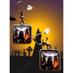 Macbeth Three Witches Earrings Halloween Supernatural Power Dark Force Literatur Gold Photo 6