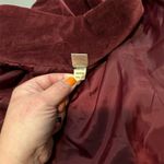 Old Navy Women's Maroon Velvet Blazer S Single-Breasted Satin Bow Formal Photo 5