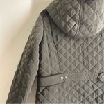 Laundry by Shelli Segal Faux Fur Lined Hooded Quilted Coat Green size XL Photo 7