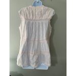 Sundance Sleeveless Top PXS Pink Eyelet Lace Trim Boho Bohemian Blouse Photo 3