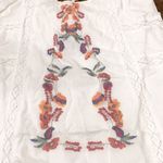 White Crochet Embroidered Front Lace Up Back Dress Size undefined Photo 6