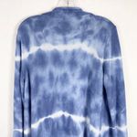 Neiman Marcus  Medium Cardigan Sweater Open Front Knit Blue Tie Dye Mid 356 Photo 2