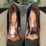 Ted Baker London Kaawa Pump Black Patent Leather pointed heels sz 37.5 US 7.5 M Photo 4