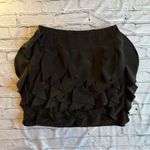 Miss Me  Skirt MM Couture Medium Black Layers Tiered Flowery Ruffled Photo 1