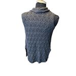 Artisan NY Cable Knit Sleeveless Open Cardigan Vest With Shawl Collar Gray Women Photo 4
