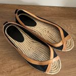 Tommy Bahama  Violine Espadrille 8.5 Black Tan Canvas Jute comfy walking flat Photo 3