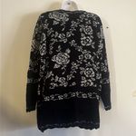 AR Knitwear sparkle rosés sweater/ tunic Black Size 20W Photo 5