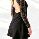 Foxiedox  Open Back Mini Dress Black & Gold Size Medium Photo 1