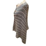 Simply Noelle  Slate Blue & Cream Button Down Poncho/Shawl/Shrug-One Size Photo 6