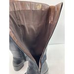 Franco Sarto Lizbeth Leather Riding Boots Womens 5.5M Brown Black Tall Zip Photo 12