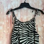 Tigerlily  Zoya Black White Zebra Print Tie Strap Maxi Dress Size 8 Photo 8