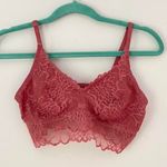 PINK - Victoria's Secret Dark Pink Lace Crop Top Photo 0