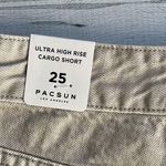 PacSun NWT Light Gray Ultra High Rise Cargo Short 25 Photo 7