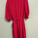 Chic Red Puff Sleeve Mini Dress Size XL Photo 1