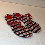 Tory Burch Red and Navy Sandals Photo 2