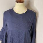 NWT MeiMeiJ Abiti Cotton Blue Bell Sleeve Dress M2EA39‎ Sz 40 Photo 6