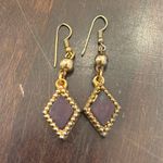 Vintage dangle black diamond earrings Gold Photo 0