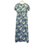 Tommy Bahama  Silk Maxi Dress Seafoam Tropical Long Sheath Size 4 | Small Vintage Photo 2