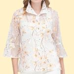 EUC DAMEE Delicate Branches Sequined Beaded Jacket Top Petite XL Retail $185 Size undefined Photo 2