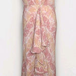 Lovers + Friends  Revolve Zeta‎ Snakeprint V-Neck Halter Ruffle Maxi Dress Size S Photo 0