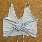 Tilly's Tilly’s Ribbed, V-neck, Ruched / Scrunched Center Cropped Tank Top, Size S Photo 6