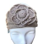 Mud Pie NEW  Floral Headband Tan Beige Adjustable Photo 0