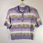 Heartloom  Tight Knit Cropped Striped Sweater Size M Photo 1